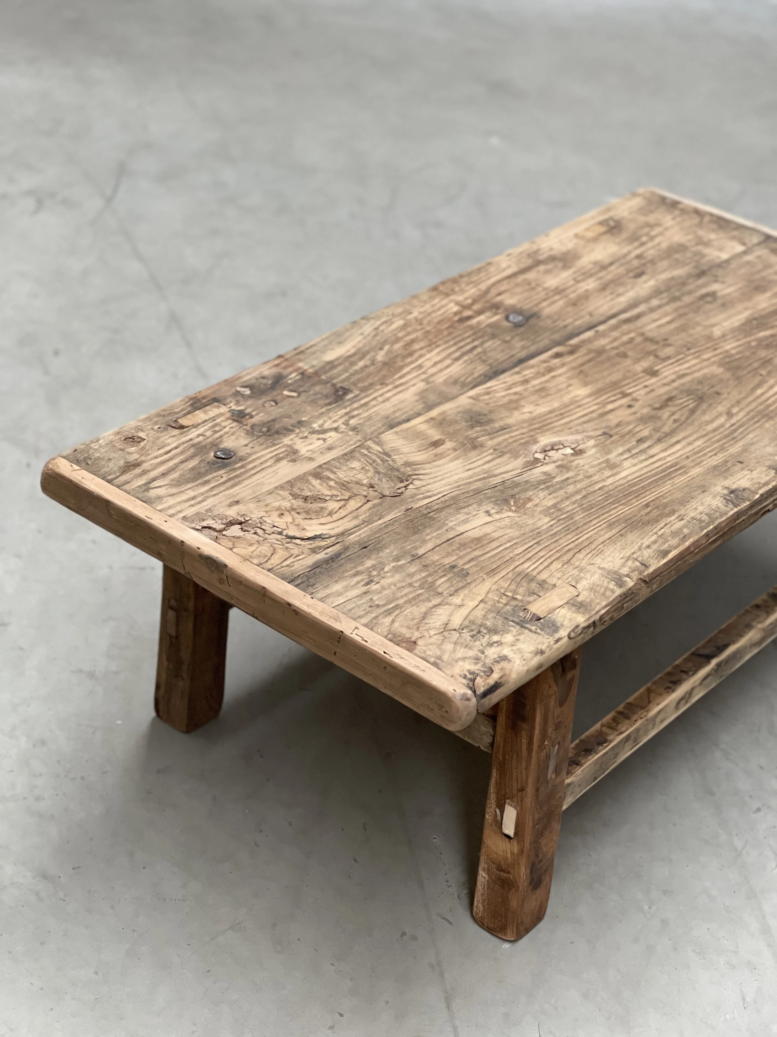 Rustic elm cheap coffee table